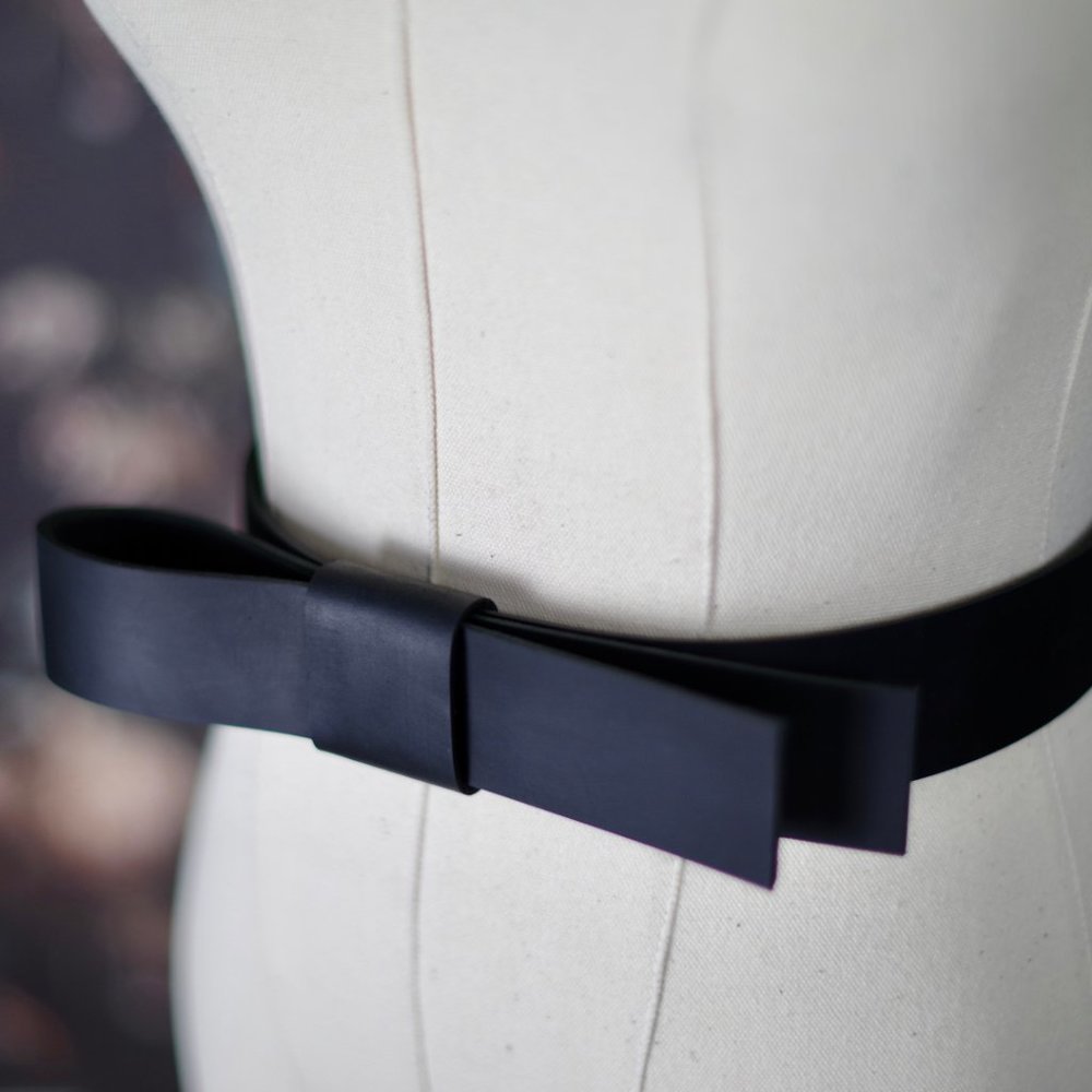 Tempest Belt in Matte Black Leather